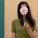 fleur-papier-flowrette-dalia-corail-colore