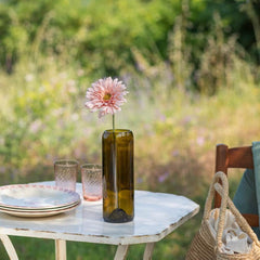 Gerbera en papier teinte abricot, fleur artisanale - Flowrette