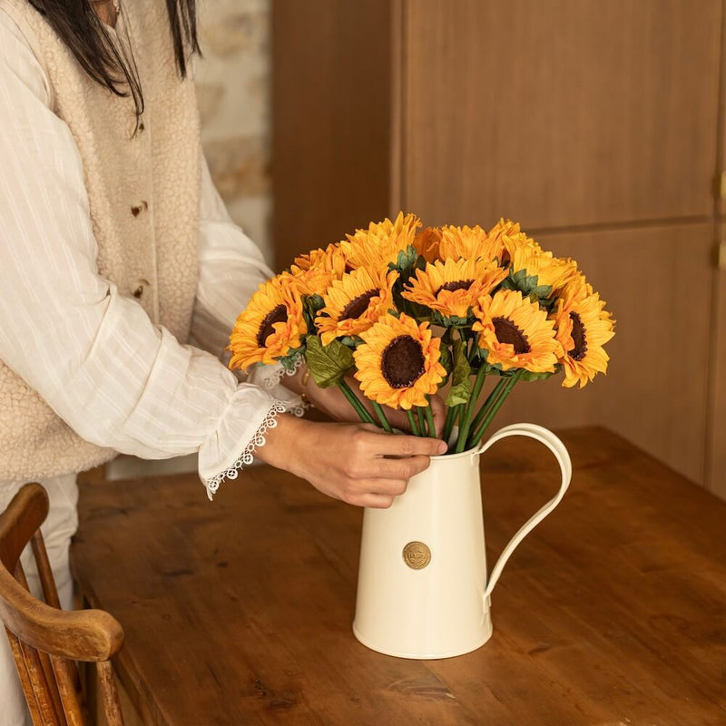 Tournesol en papier jaune fait main, vidéo présentation - Flowrette