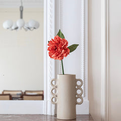 Dahlia en papier teinte grenade, fleur artisanale - Flowrette