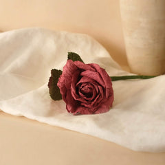Large rose Lady in Bordeaux paper