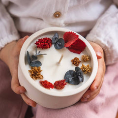 Christmas flower flower candle