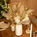 Bouquet fleurs séchées et stabilisées de Noël doré