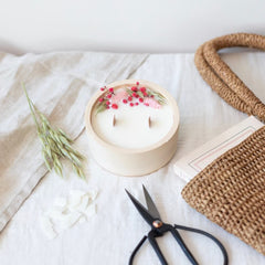 DIY Fleurie candle Hector glass jar