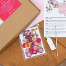 Kit DIY herbier abécédaire rouge, fleurs pressées - Flowrette
