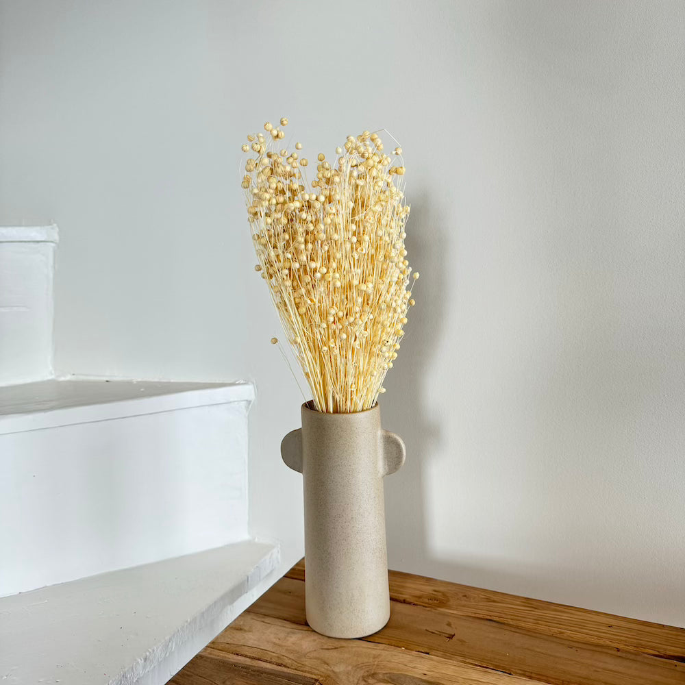 Botte fleurs séchées Lin Blanc