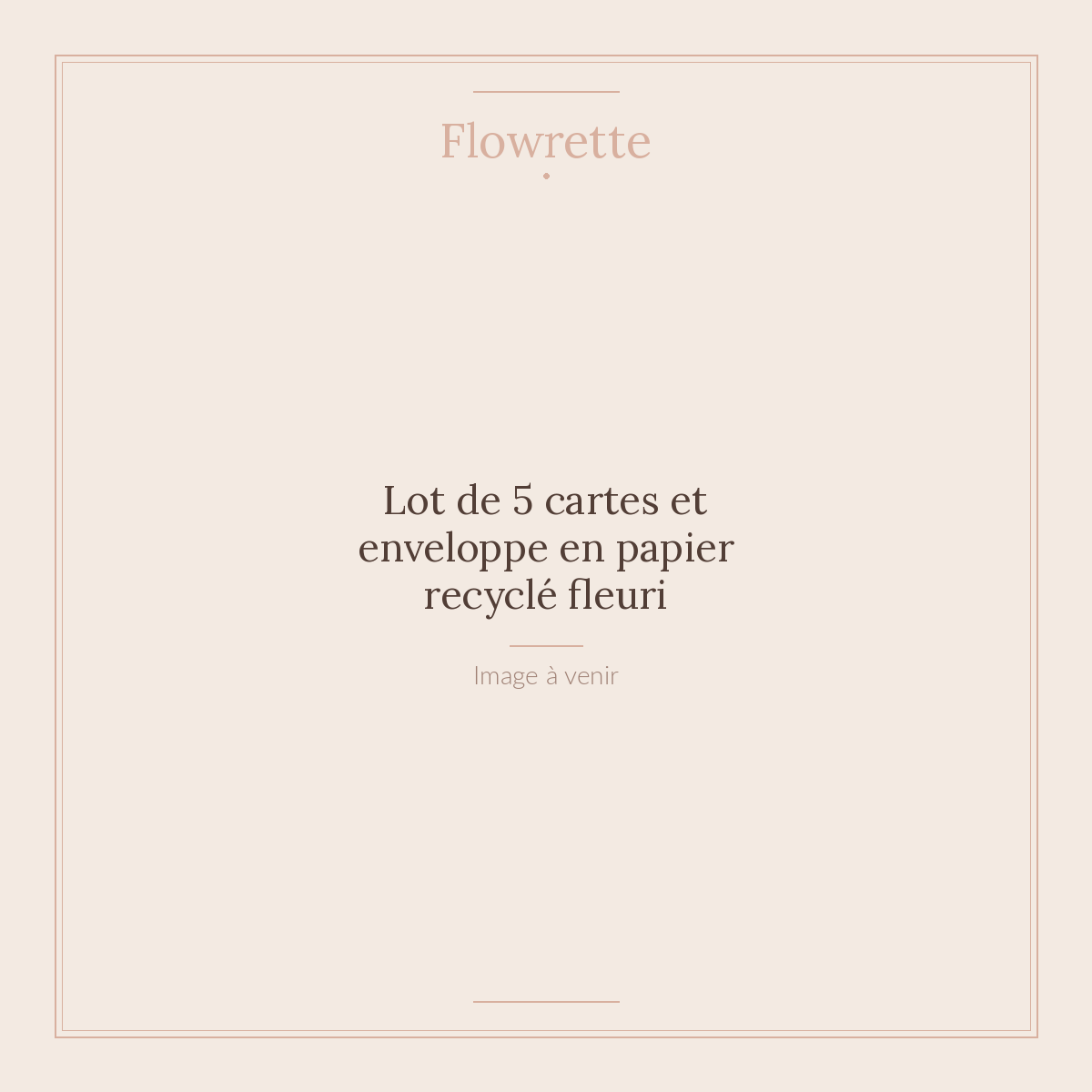 Lot de 5 cartes et enveloppe en papier recyclé fleuri - Flowrette