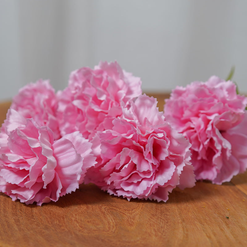 Œillet rose clair artificiel à la tige - Flowrette