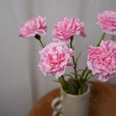 Œillet rose clair artificiel à la tige - Flowrette
