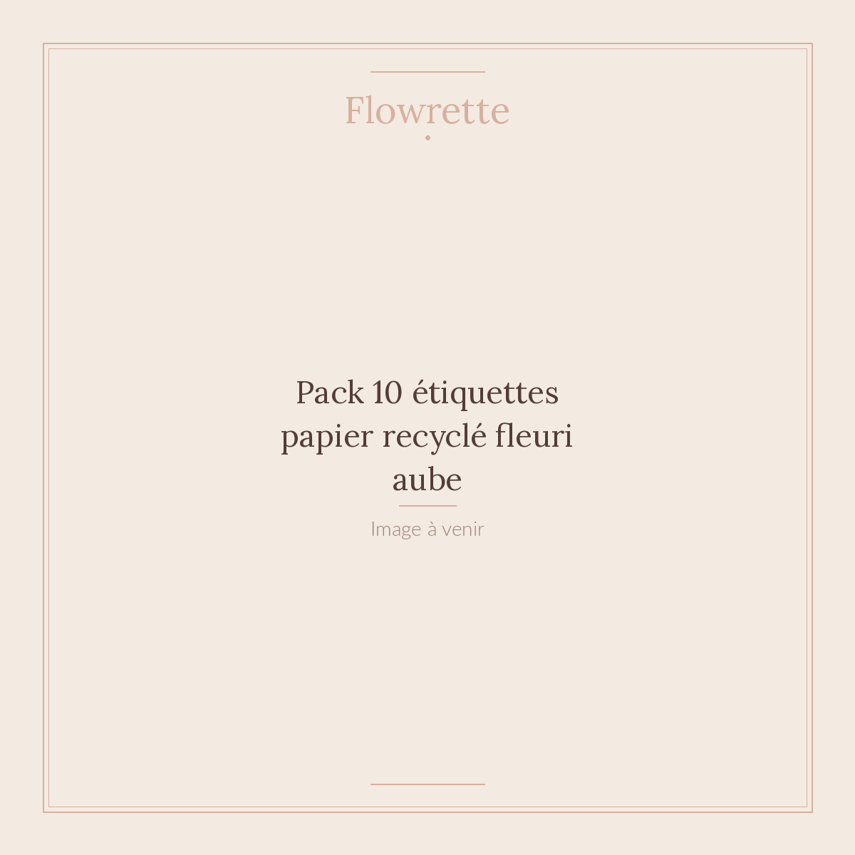 Pack 10 étiquettes papier recyclé fleuri aube - Flowrette