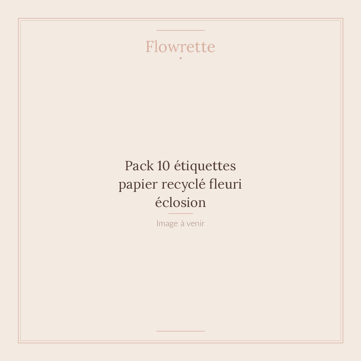 Pack 10 étiquettes papier recyclé fleuri éclosion - Flowrette