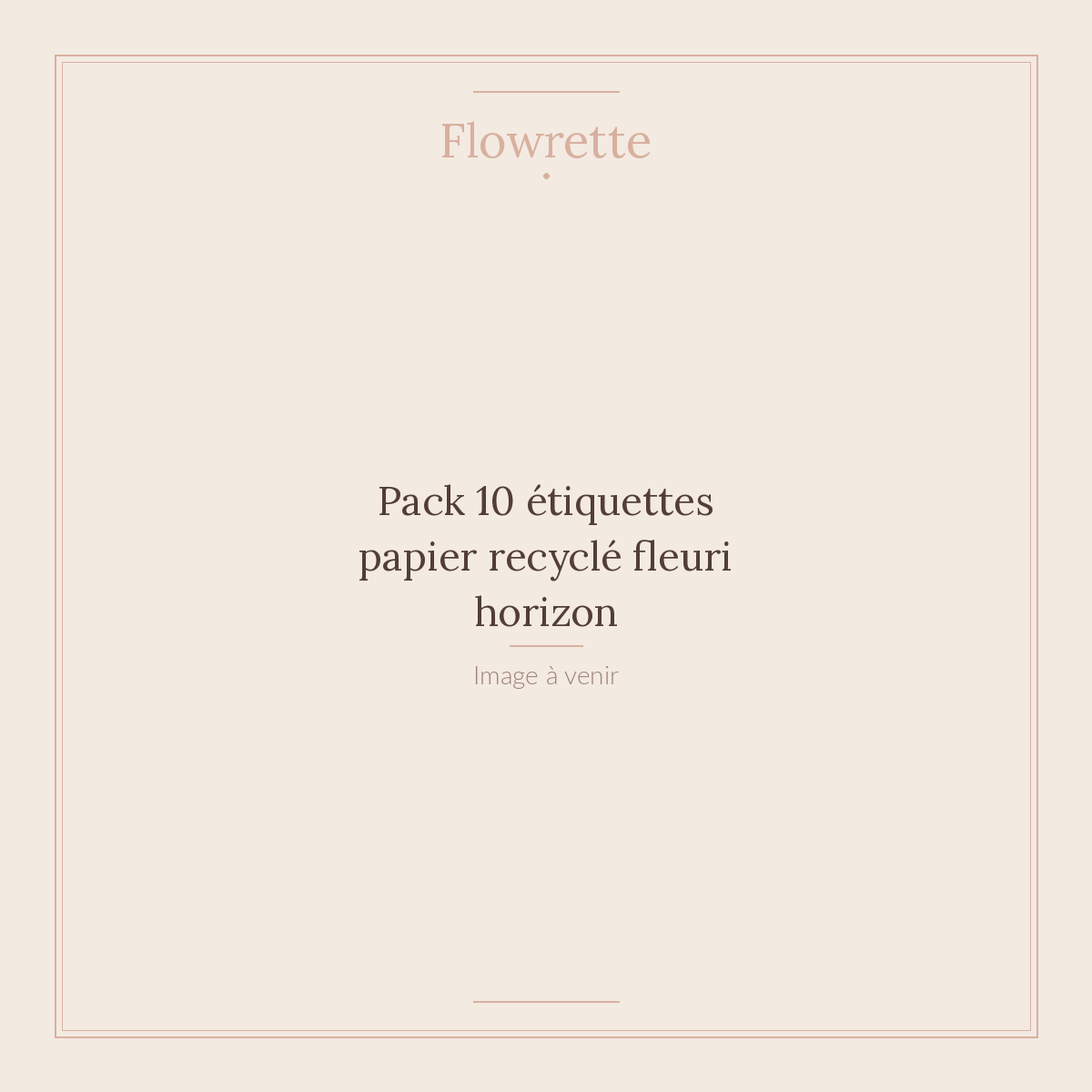 Pack 10 étiquettes papier recyclé fleuri horizon - Flowrette