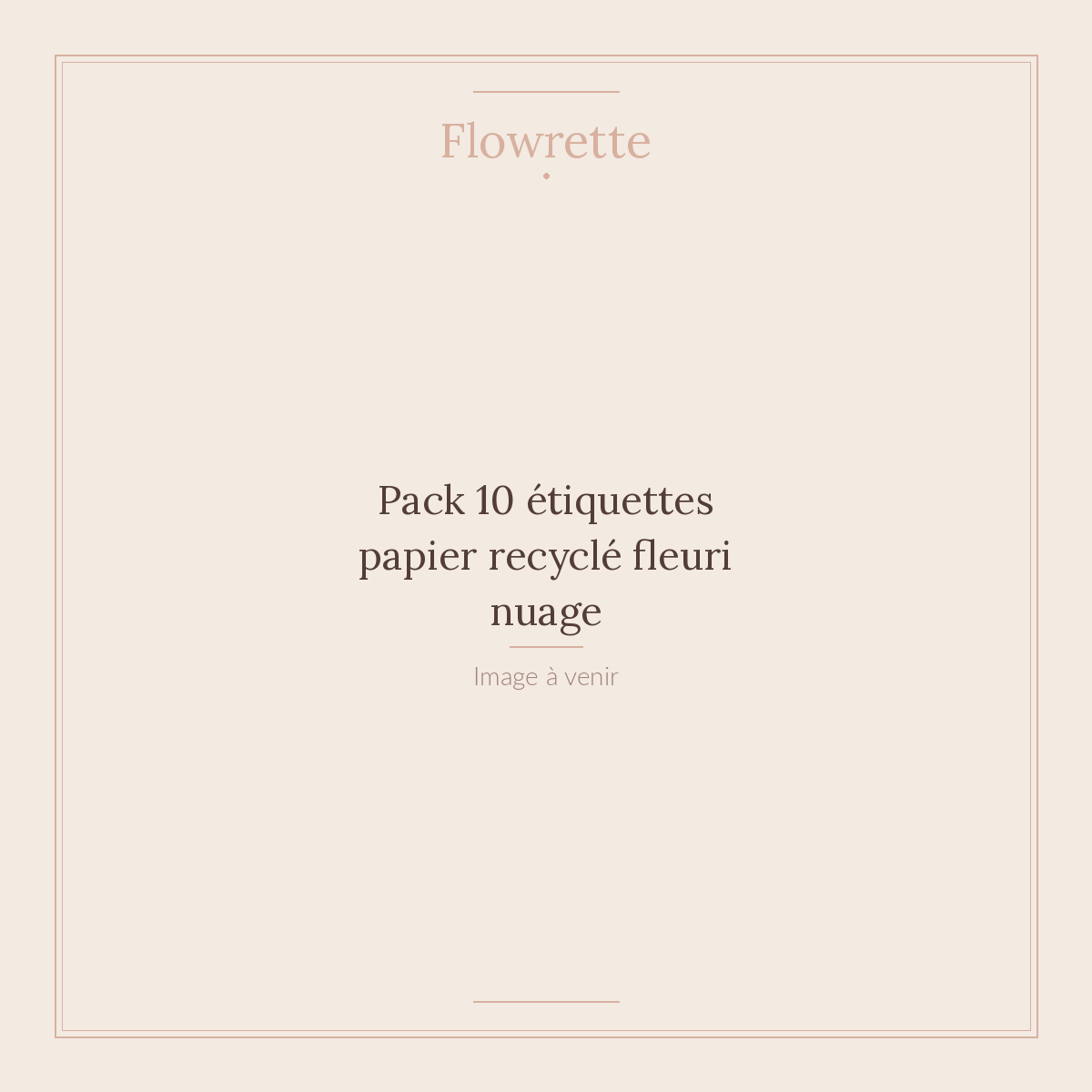 Pack 10 étiquettes papier recyclé fleuri nuage - Flowrette