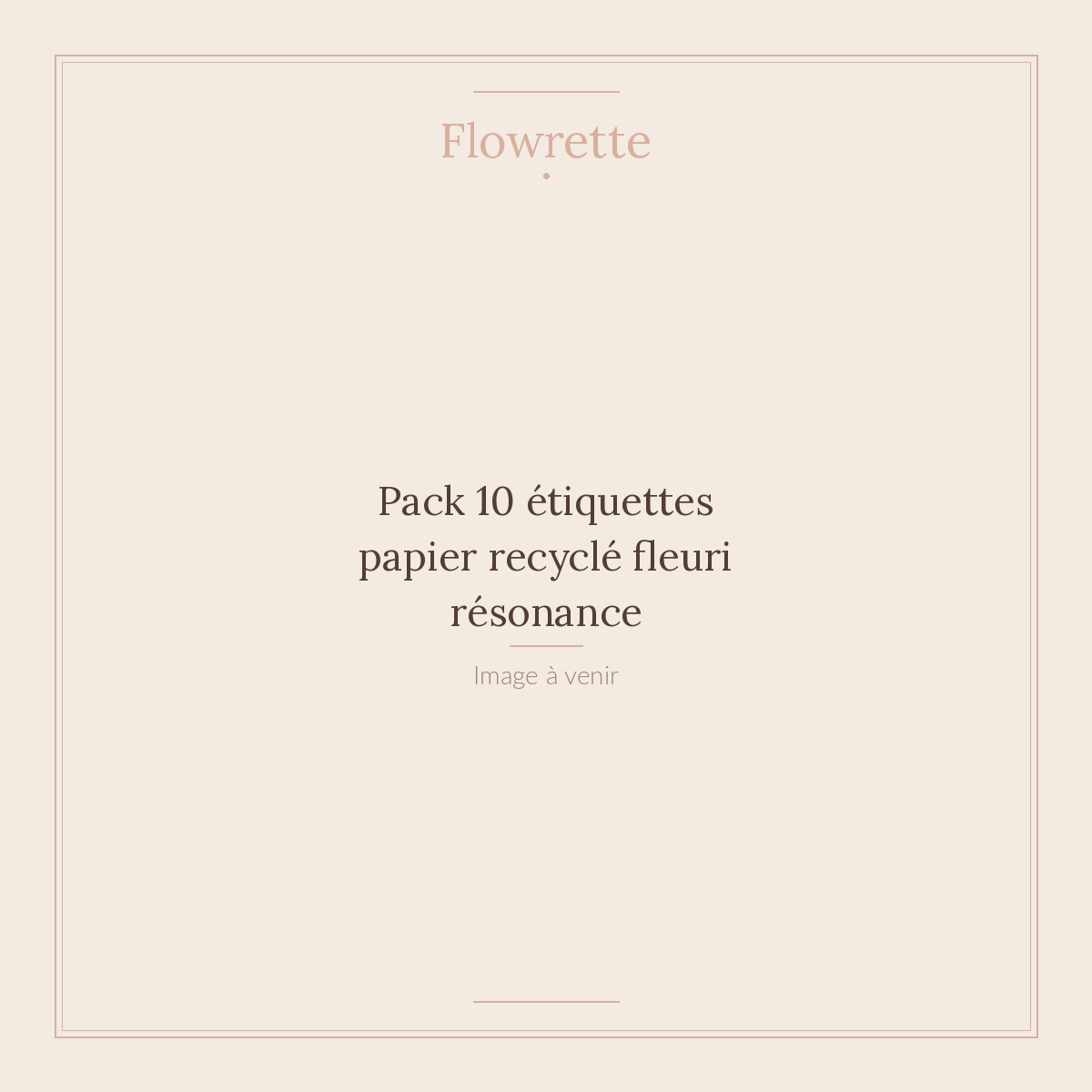 Pack 10 étiquettes papier recyclé fleuri résonance - Flowrette