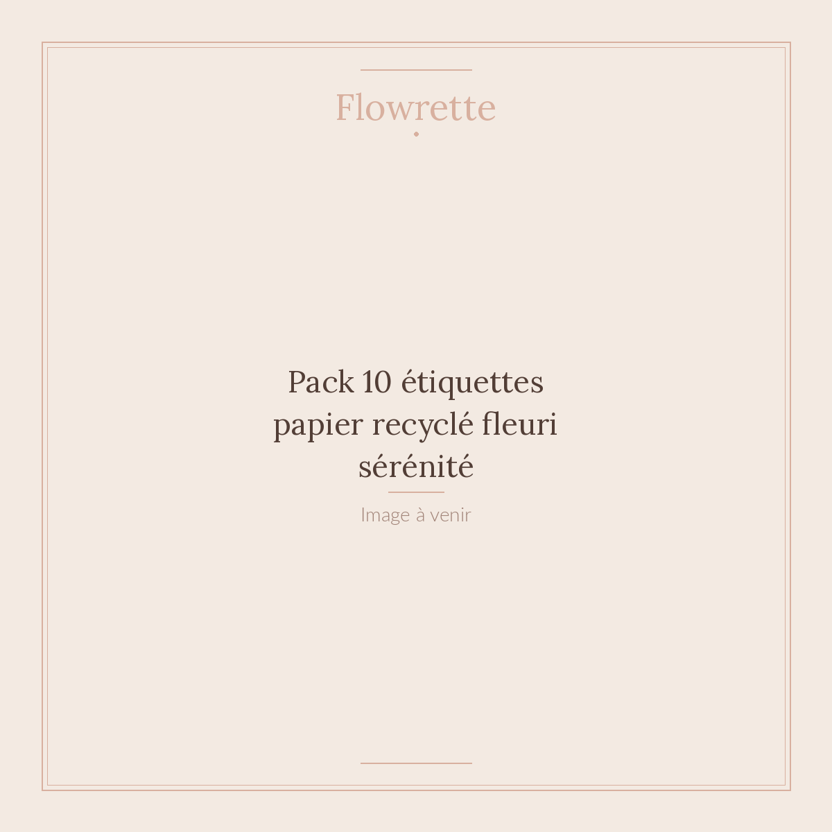 Pack 10 étiquettes papier recyclé fleuri sérénité - Flowrette