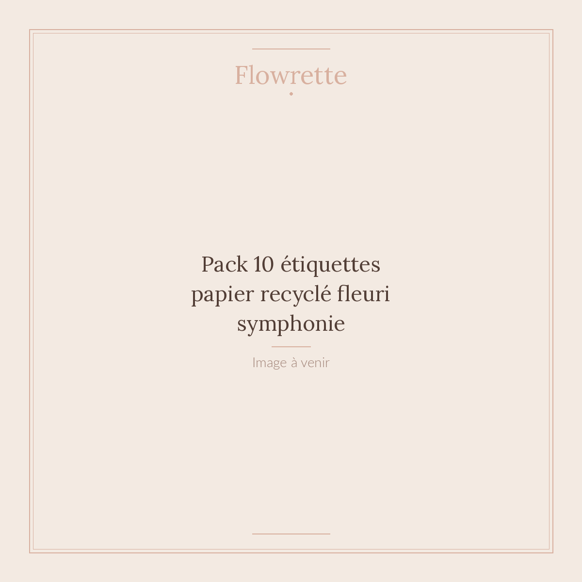 Pack 10 étiquettes papier recyclé fleuri symphonie - Flowrette
