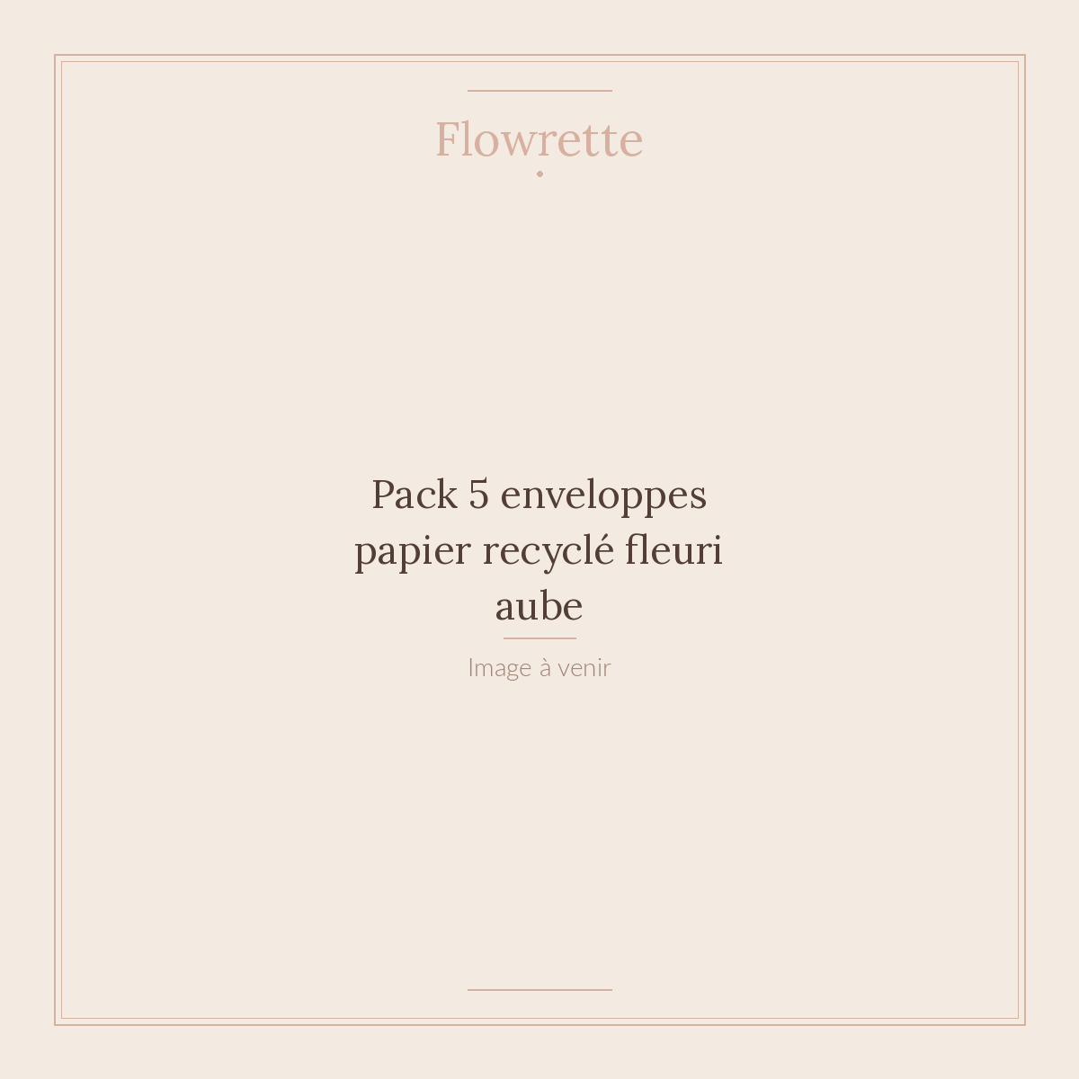 Pack 5 enveloppes papier recyclé fleuri aube - Flowrette
