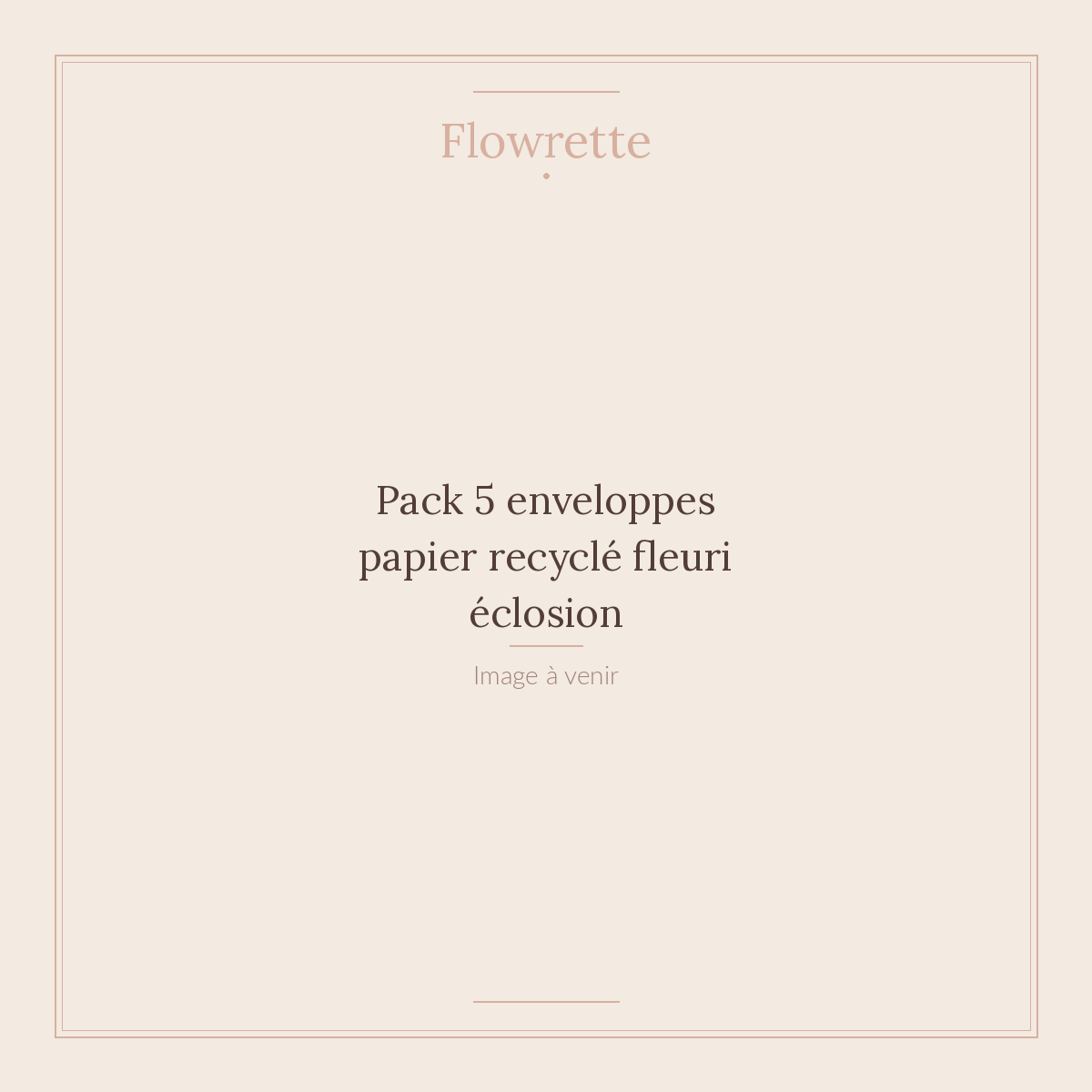Pack 5 enveloppes papier recyclé fleuri éclosion - Flowrette