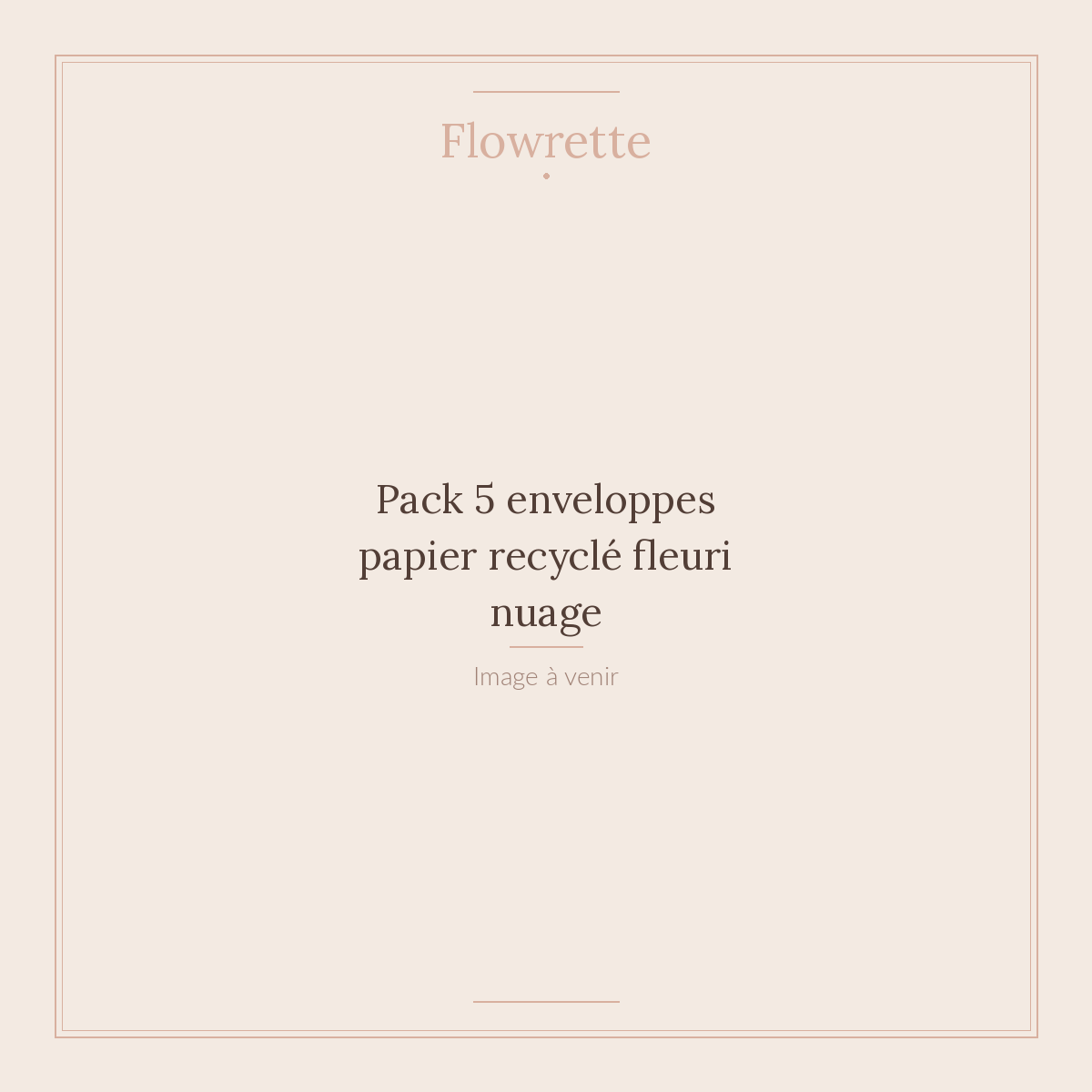Pack 5 enveloppes papier recyclé fleuri nuage - Flowrette