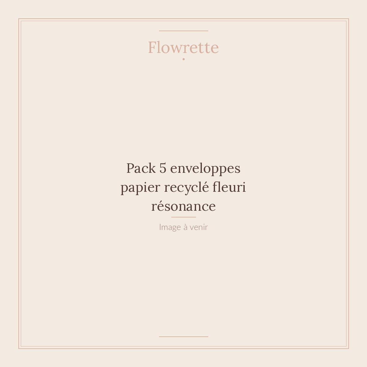 Pack 5 enveloppes papier recyclé fleuri résonance - Flowrette
