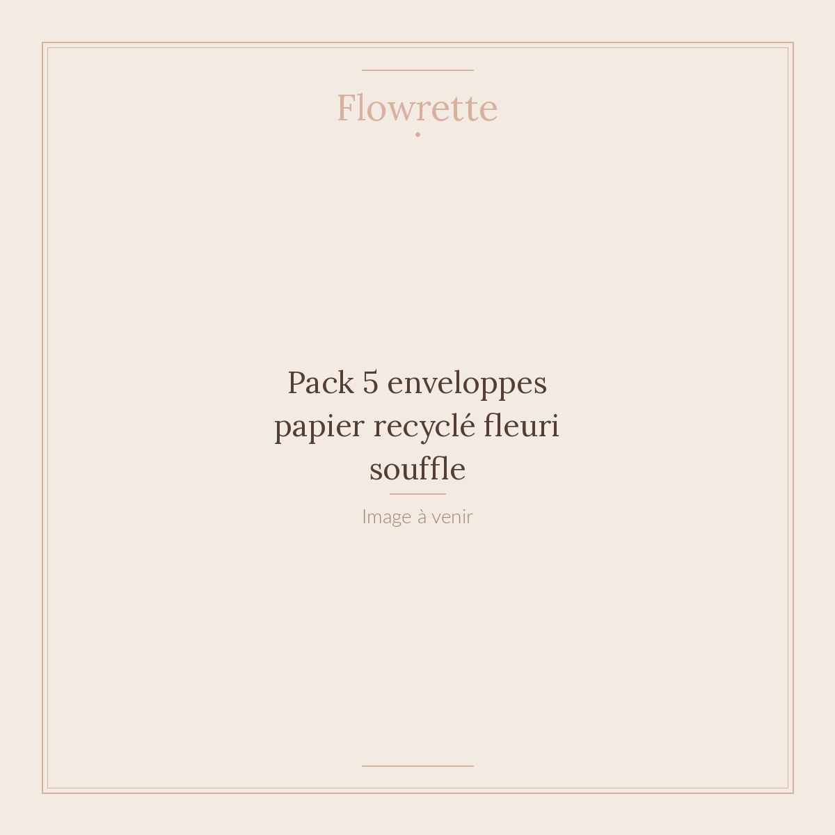 Pack 5 enveloppes papier recyclé fleuri souffle - Flowrette