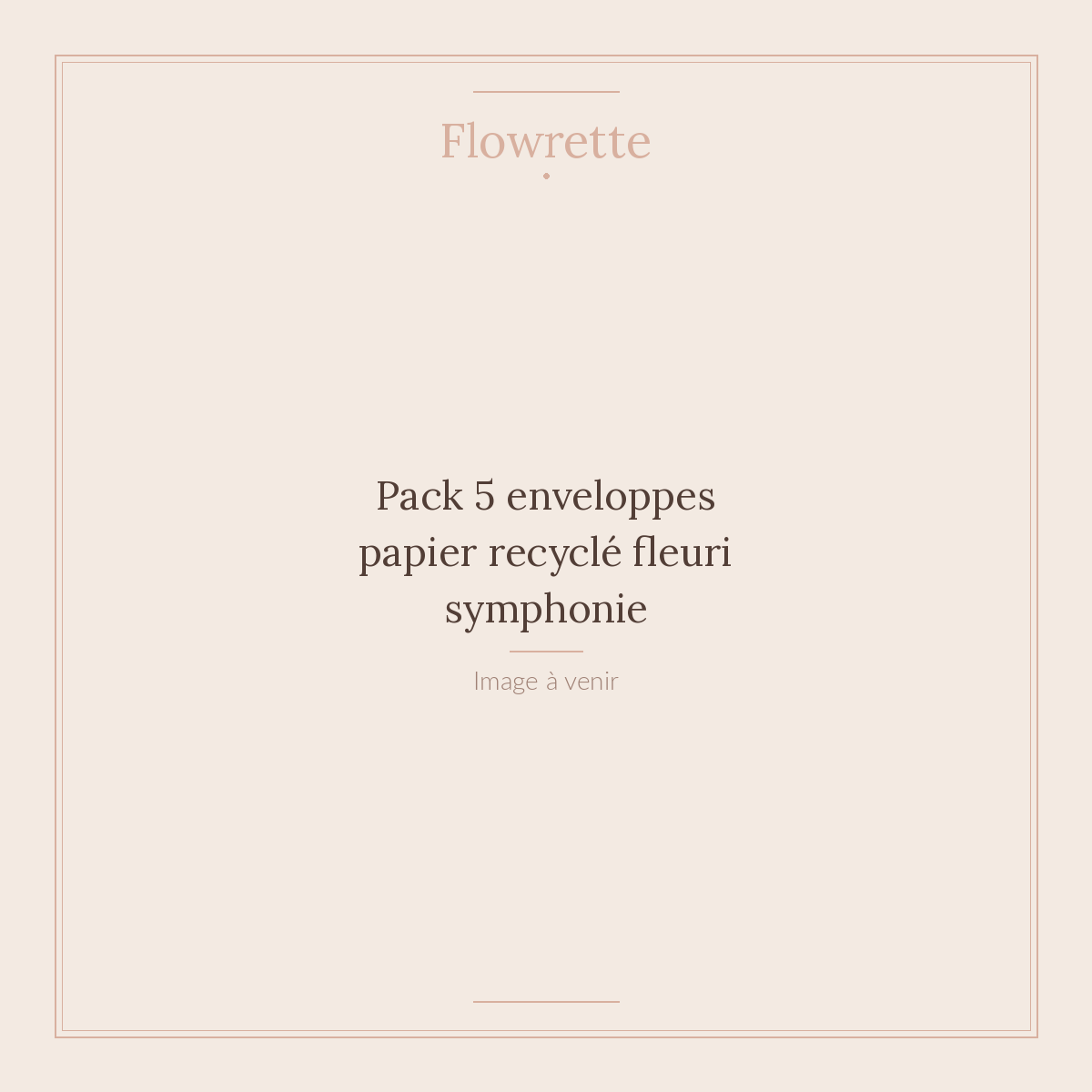 Pack 5 enveloppes papier recyclé fleuri symphonie - Flowrette