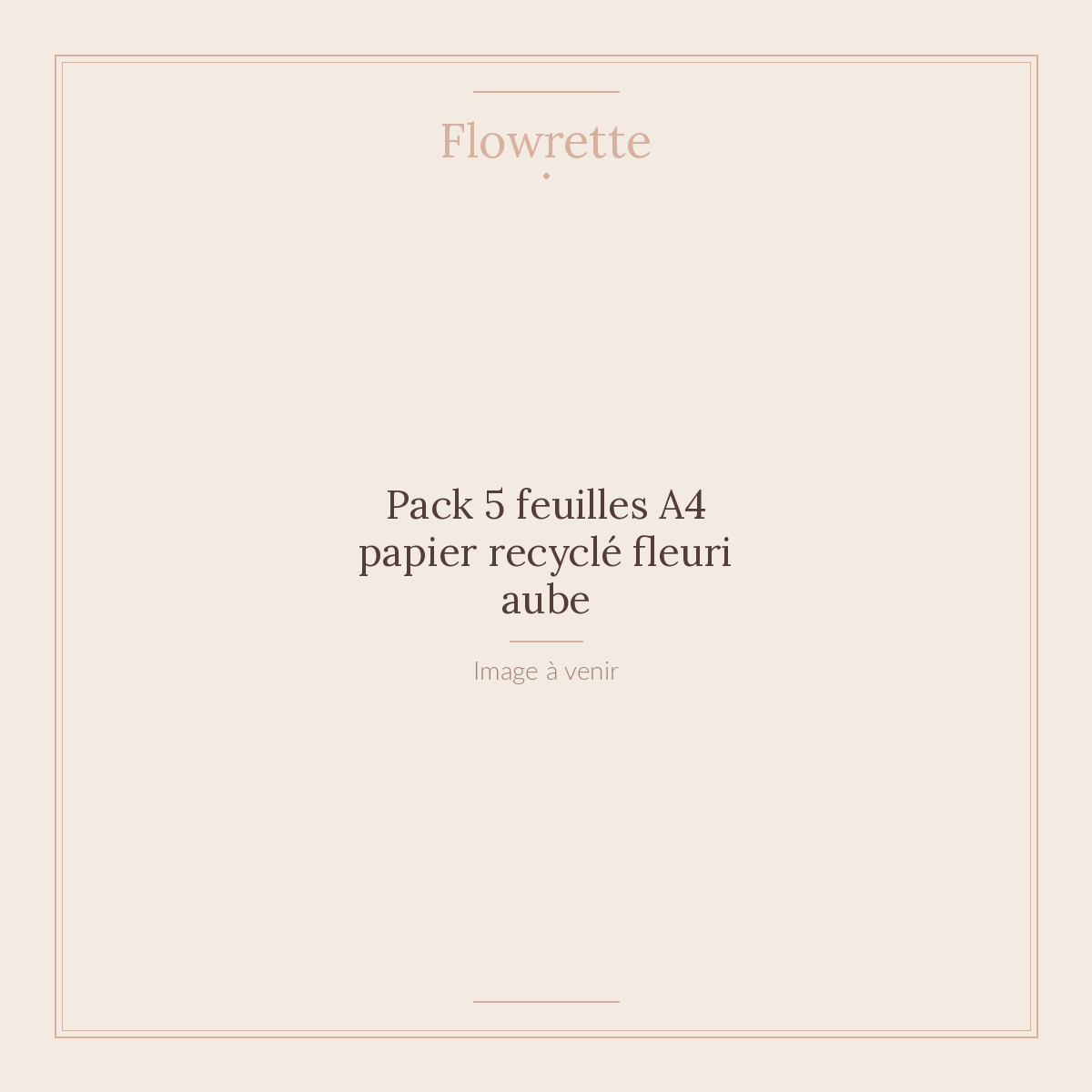 Pack 5 feuilles A4 papier recyclé fleuri aube - Flowrette