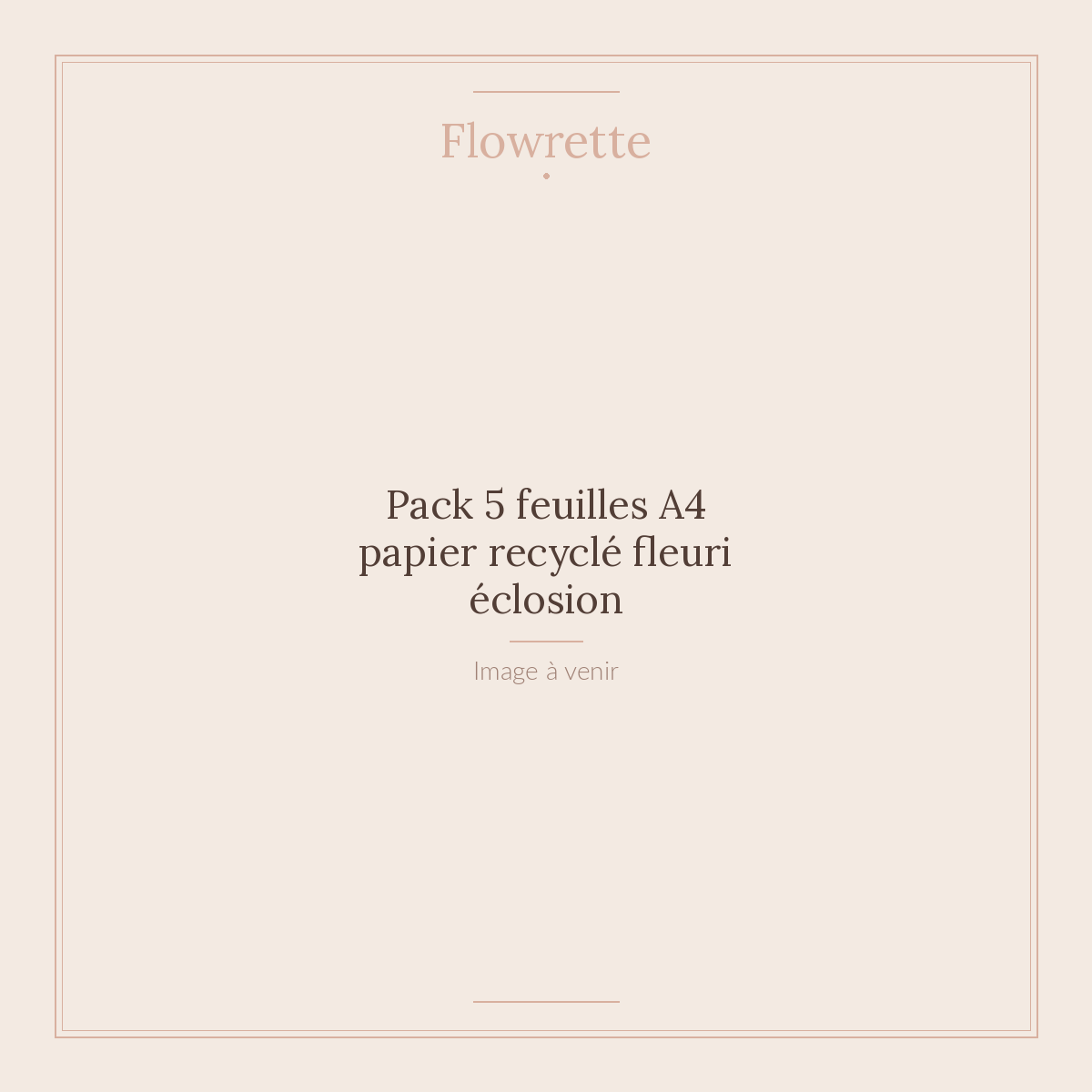 Pack 5 feuilles A4 papier recyclé fleuri éclosion - Flowrette