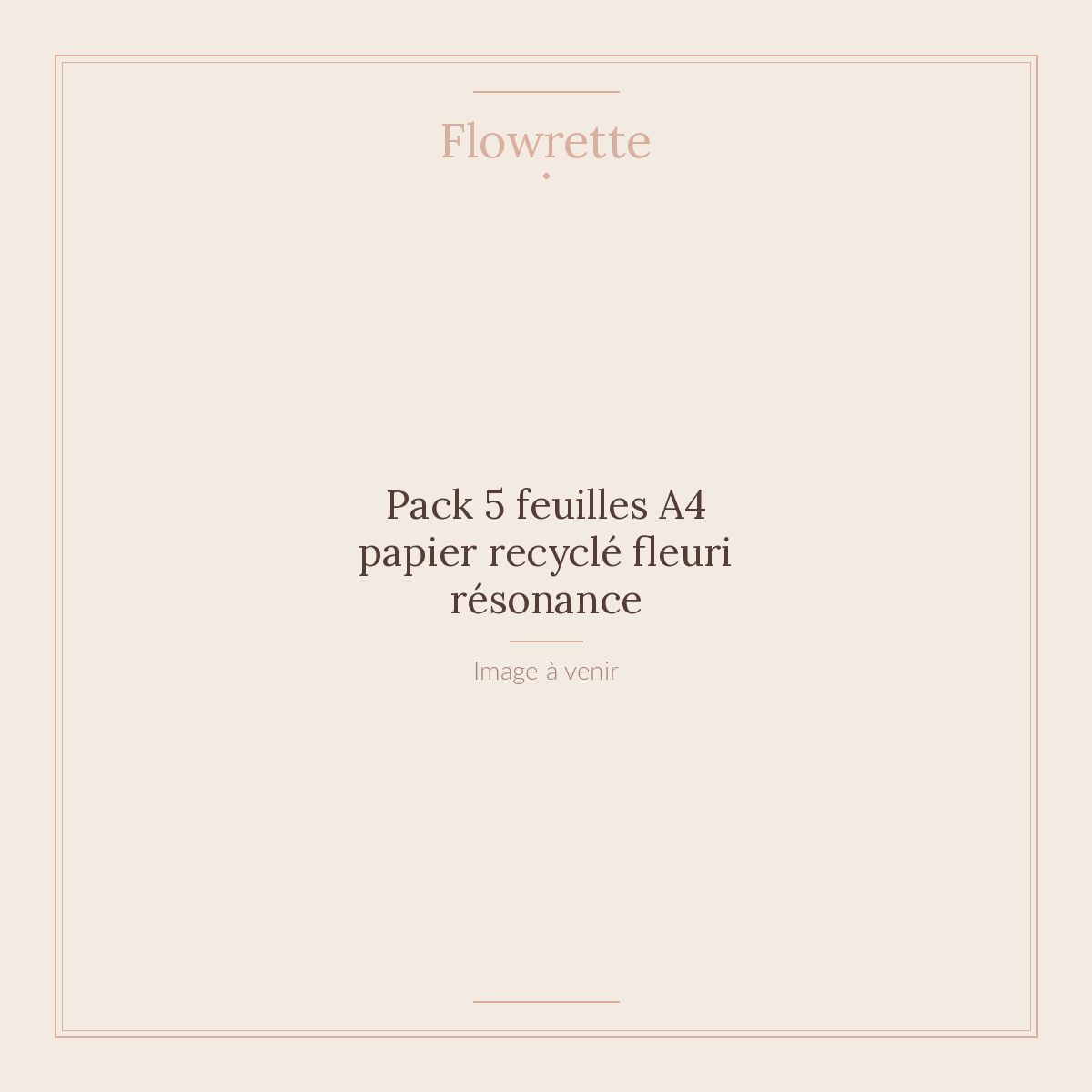 Pack 5 feuilles A4 papier recyclé fleuri résonance - Flowrette