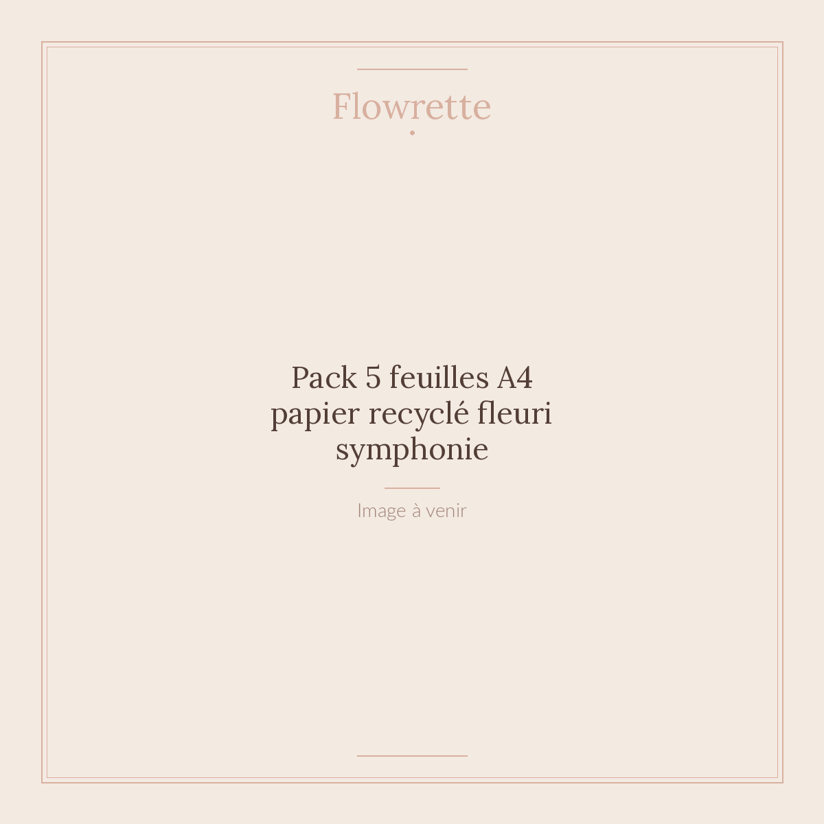 Pack 5 feuilles A4 papier recyclé fleuri symphonie - Flowrette