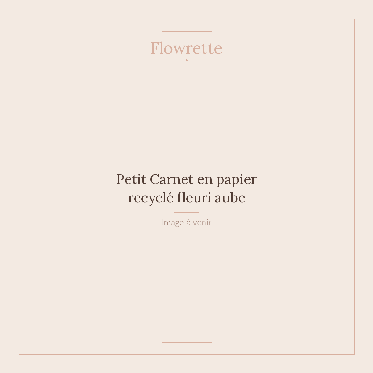 Petit Carnet en papier recyclé fleuri aube - Flowrette