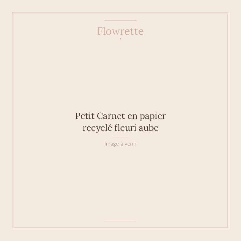 Petit Carnet en papier recyclé fleuri aube - Flowrette