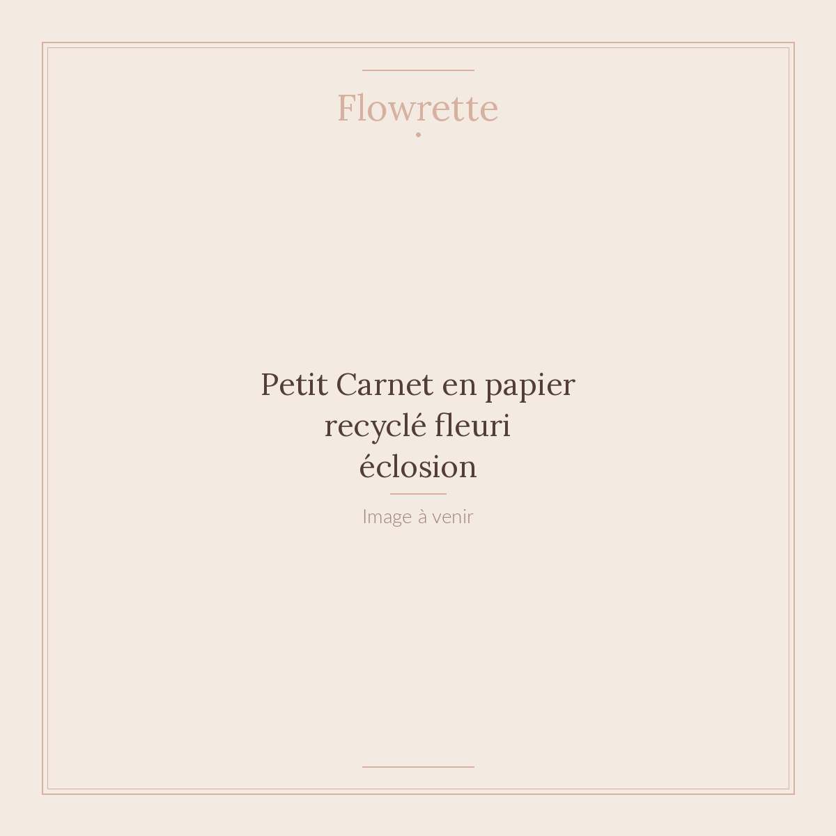 Petit Carnet en papier recyclé fleuri éclosion - Flowrette