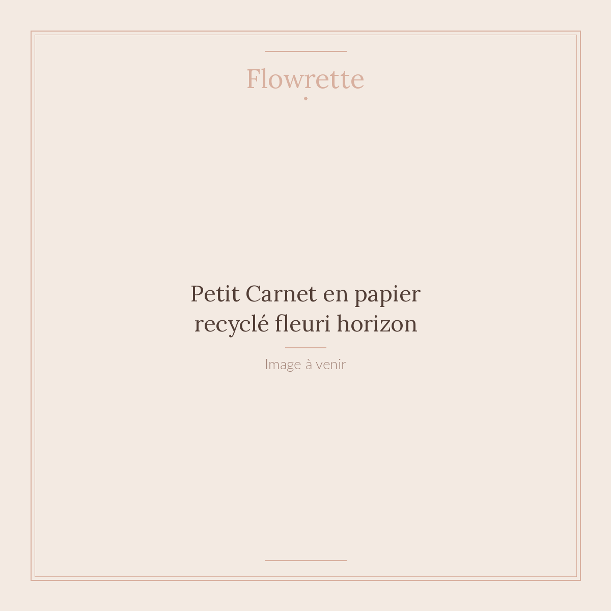 Petit Carnet en papier recyclé fleuri horizon - Flowrette