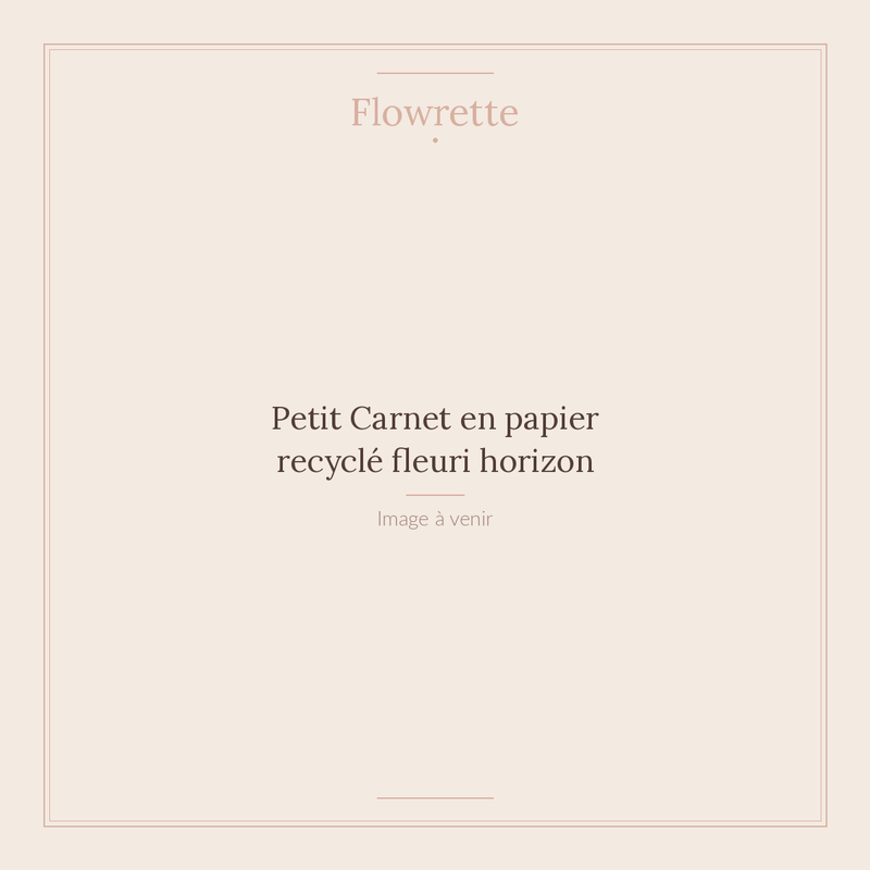 Petit Carnet en papier recyclé fleuri horizon - Flowrette