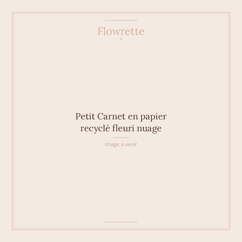 Petit Carnet en papier recyclé fleuri nuage - Flowrette