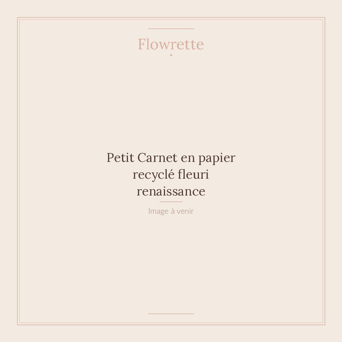 Petit Carnet en papier recyclé fleuri renaissance - Flowrette