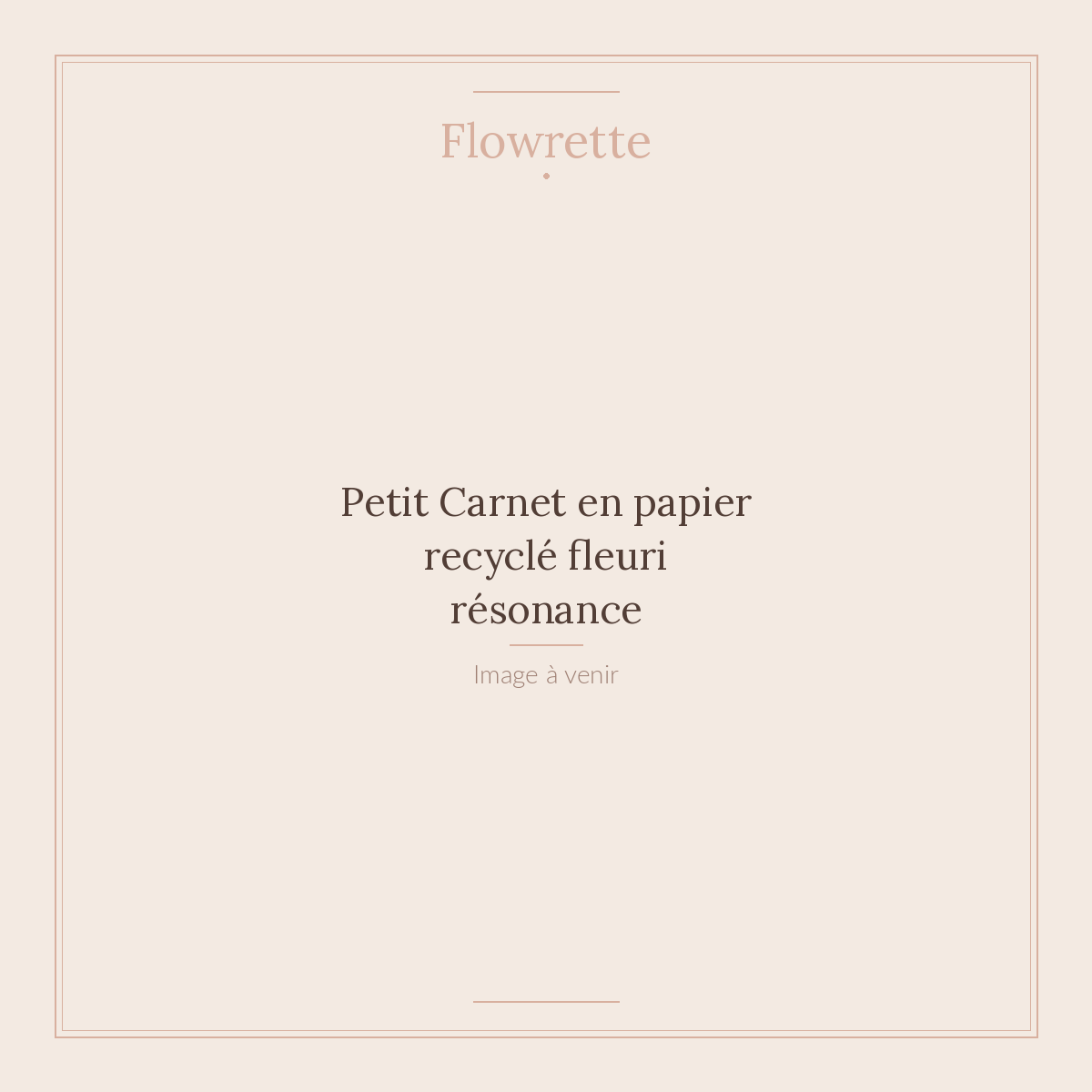 Petit Carnet en papier recyclé fleuri résonance - Flowrette