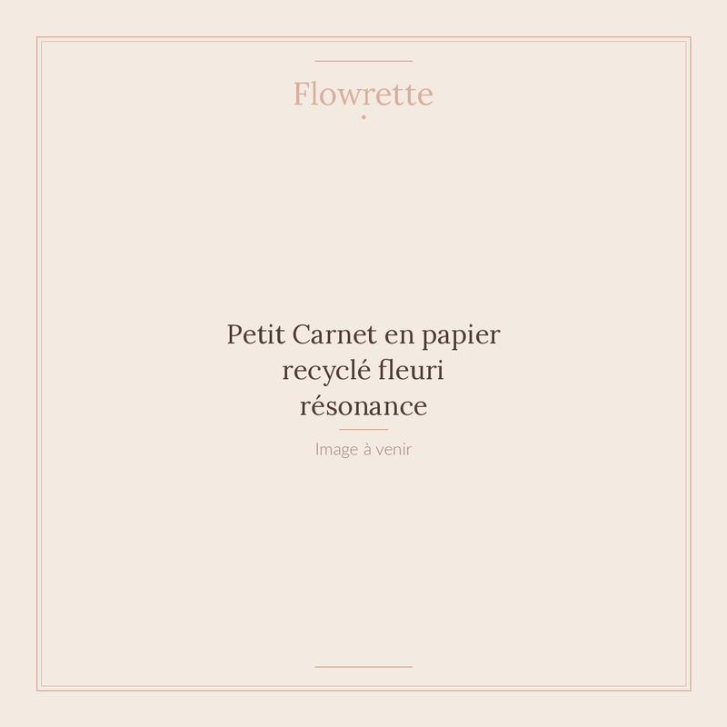 Petit Carnet en papier recyclé fleuri résonance - Flowrette