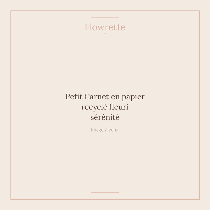 Petit Carnet en papier recyclé fleuri sérénité - Flowrette