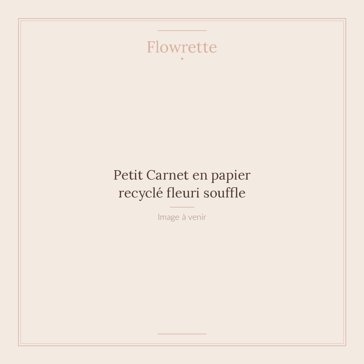 Petit Carnet en papier recyclé fleuri souffle - Flowrette