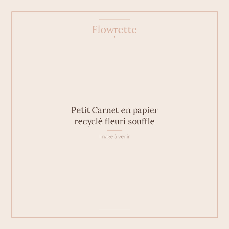 Petit Carnet en papier recyclé fleuri souffle - Flowrette