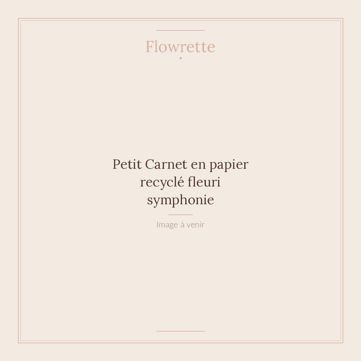 Petit Carnet en papier recyclé fleuri symphonie - Flowrette