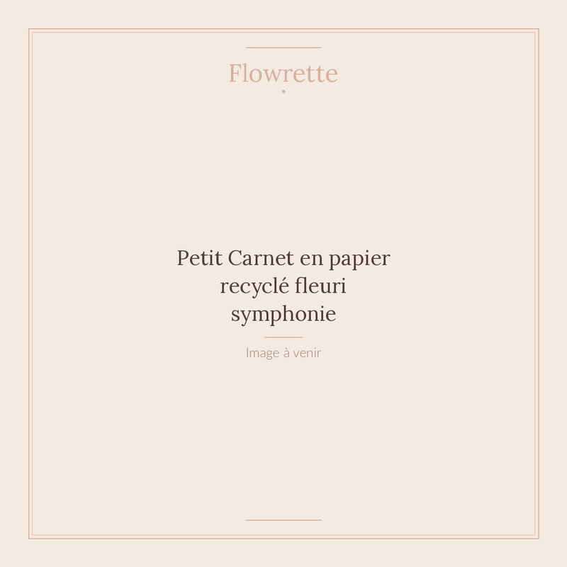 Petit Carnet en papier recyclé fleuri symphonie - Flowrette
