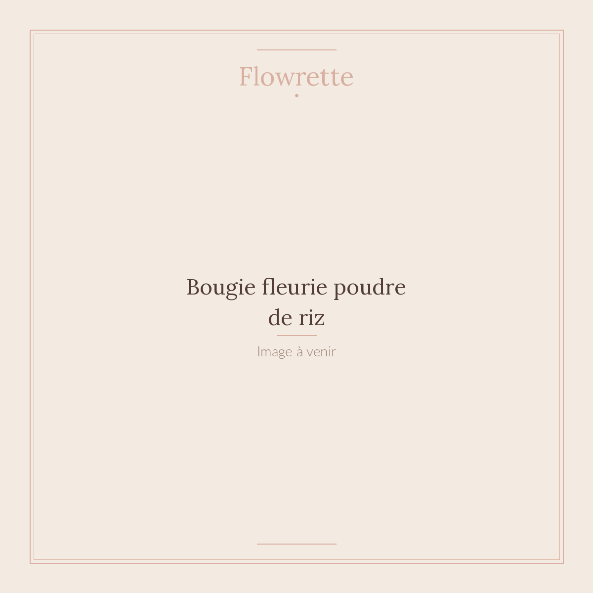 Bougie fleurie poudre de riz - Flowrette