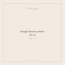Bougie fleurie poudre de riz - Flowrette