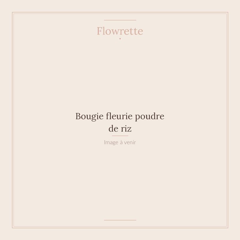 Bougie fleurie poudre de riz - Flowrette