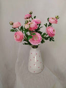 Renoncule rose poudré artificielle, fleur aux pétales superposés délicats - Flowrette