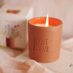 Terracotta love candle