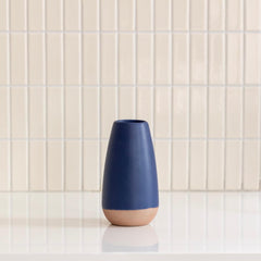 Wide blue harmony vase